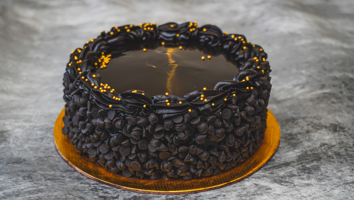 Vegan Choco Chips Loaded Cake