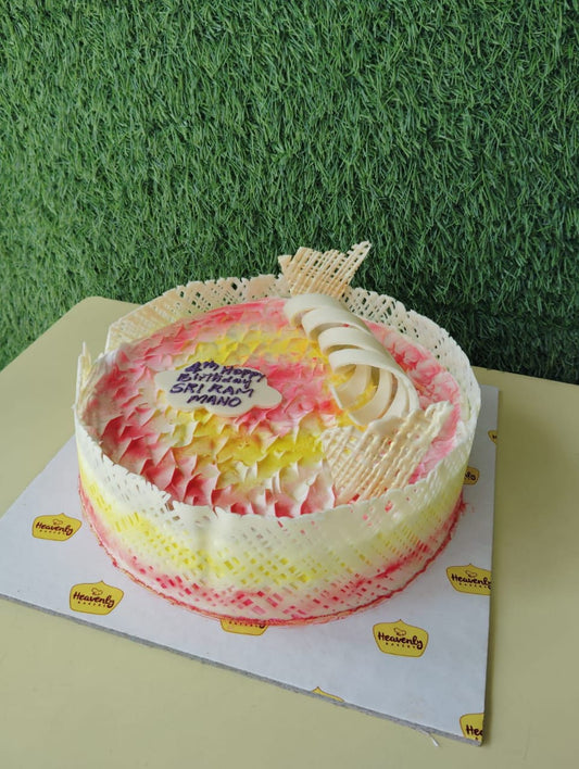 Pastel Textured Cream Cake