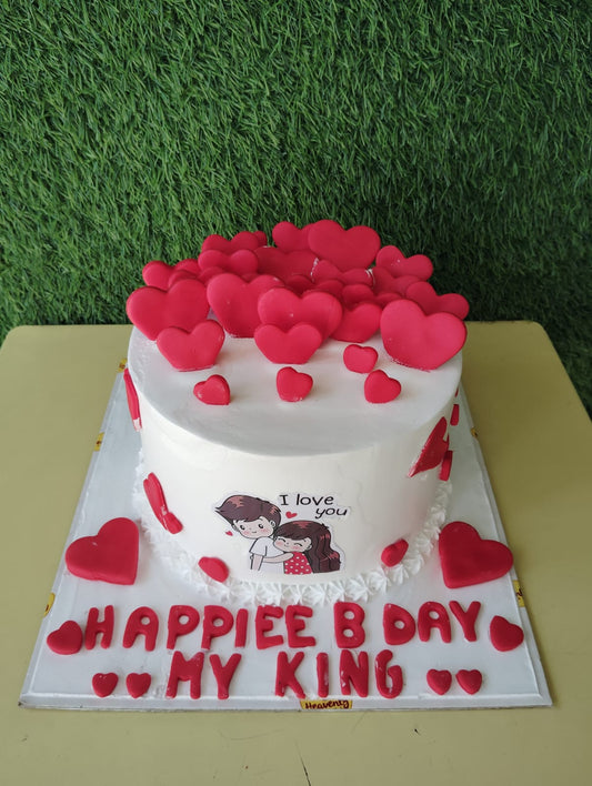 Love Theme Birthday Cake