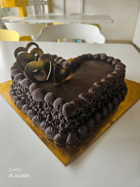 Heart-Shaped Chocolate Cake
